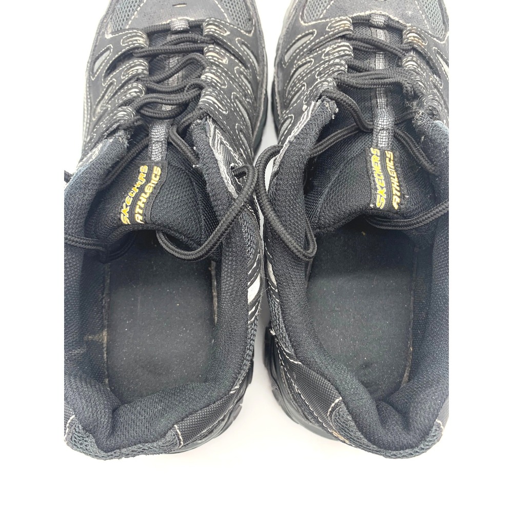 Skechers After Burn Mens 11 Black Charcoal Trail Walking Shoes 50125 BKCC - Picture 5 of 10